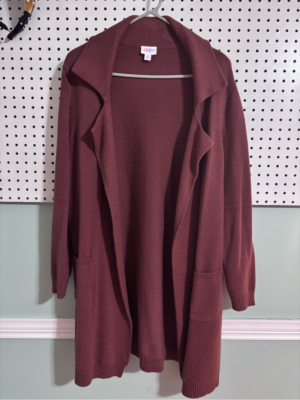 LuLaRoe Maroon Open-Front Women's Cardigan